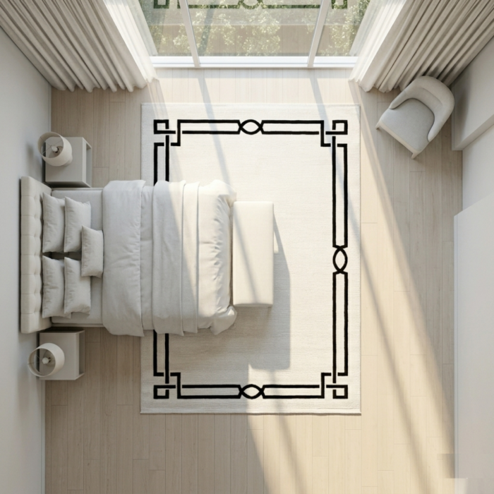 سجاد ريفان تصميم عملي إطار ابيض اسود سجاد ريفان تصميم عملي إطار ابيض اسود