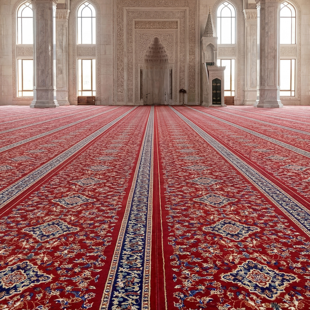 سجاد المنار سوبر أحمر مفروش