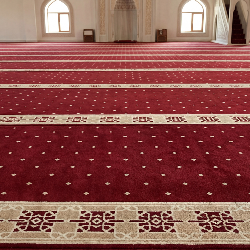 سجاد النور سوبر عنابي مفروش