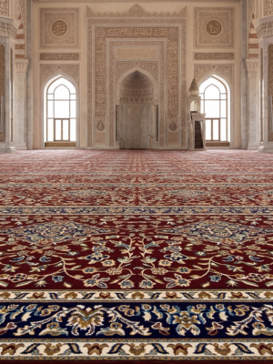 سجاد الحرمين بلس أزرق أحمر مفروش