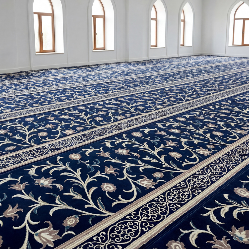 سجاد المسعى كحلي مفروش