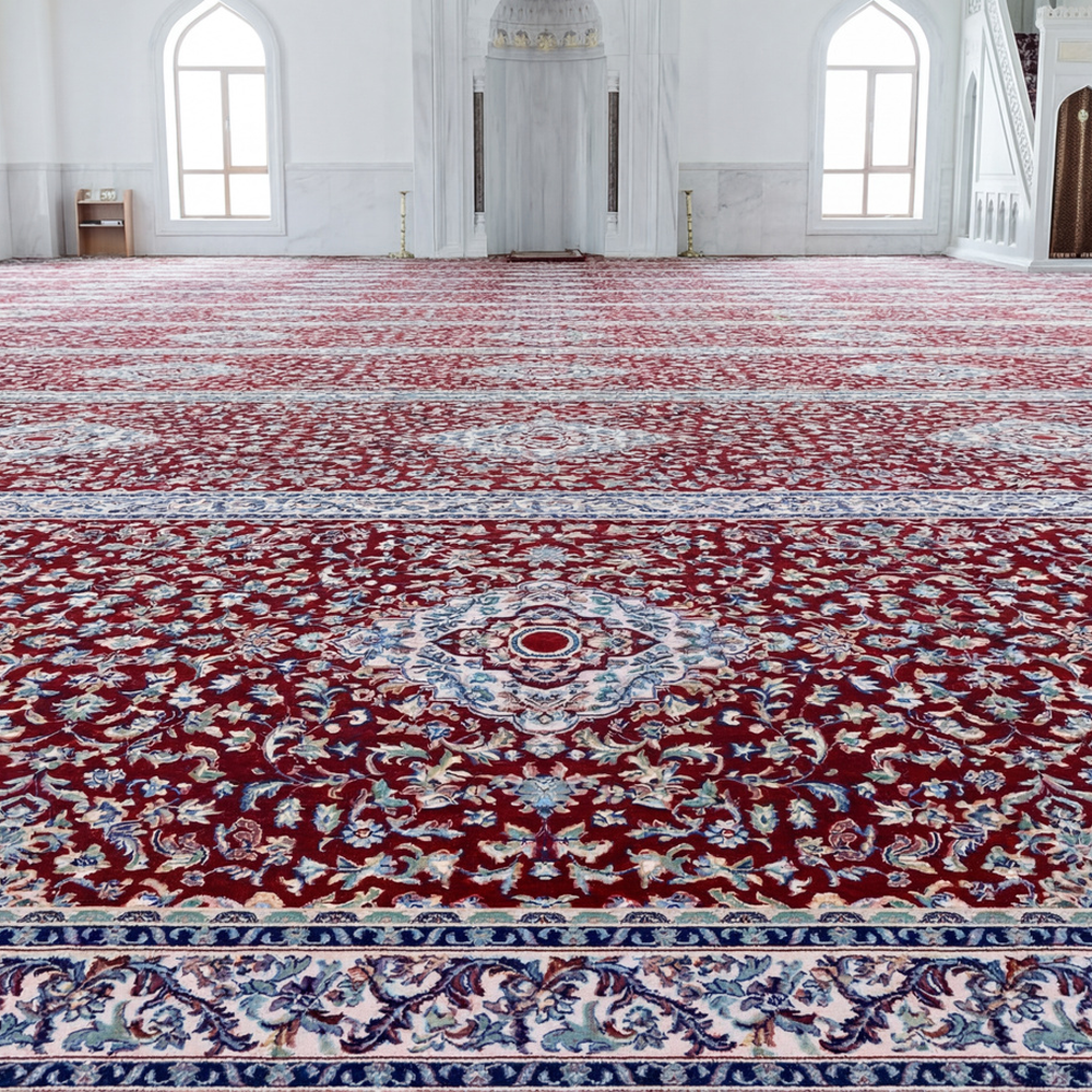 سجاد الروضة سوبر بلس عنابي مفروش