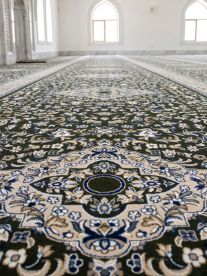 سجاد القبلة أخضر مفروش
