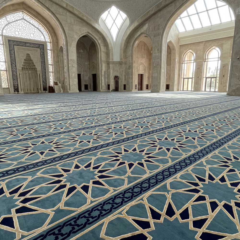 سجاد البيعة تركواز مفروش