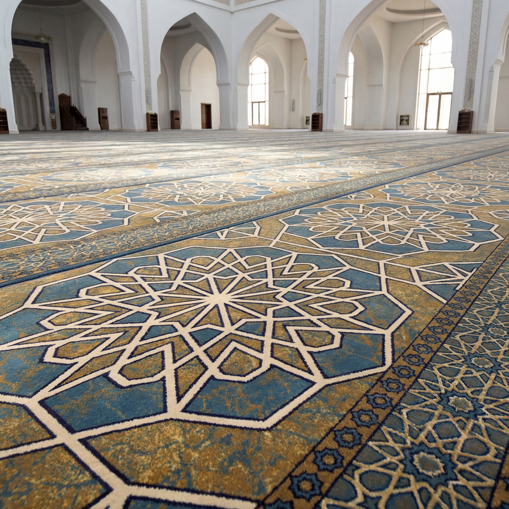 سجاد الزخرف بني مفروش