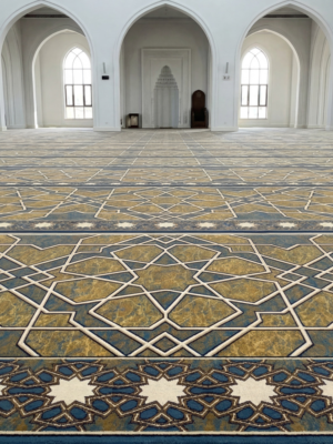 سجاد الوصال ذهبي مفروش