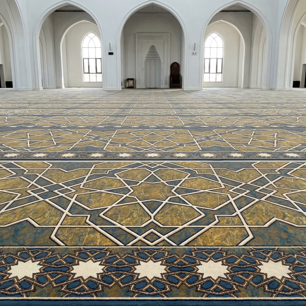 سجاد الوصال ذهبي مفروش