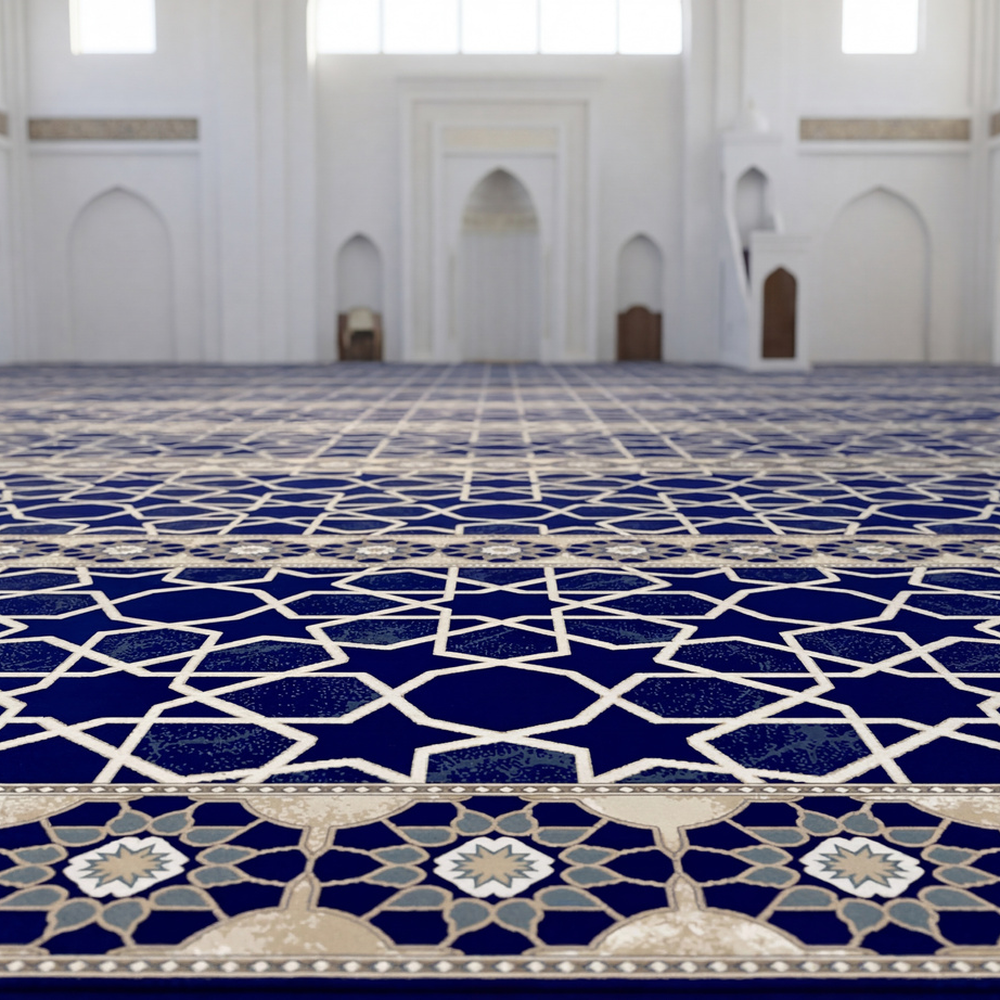 سجاد السجدة سوبر كحلي مفروش