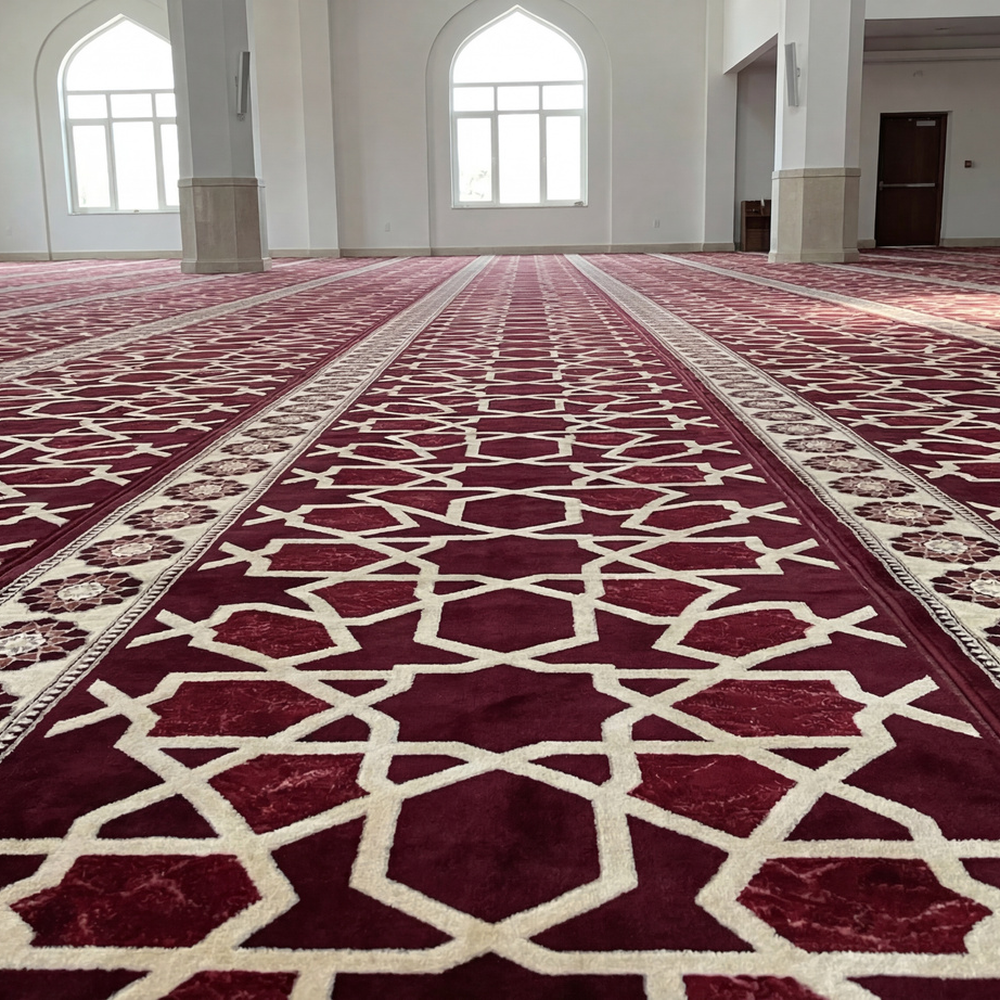 سجاد النجم عنابي مفروش